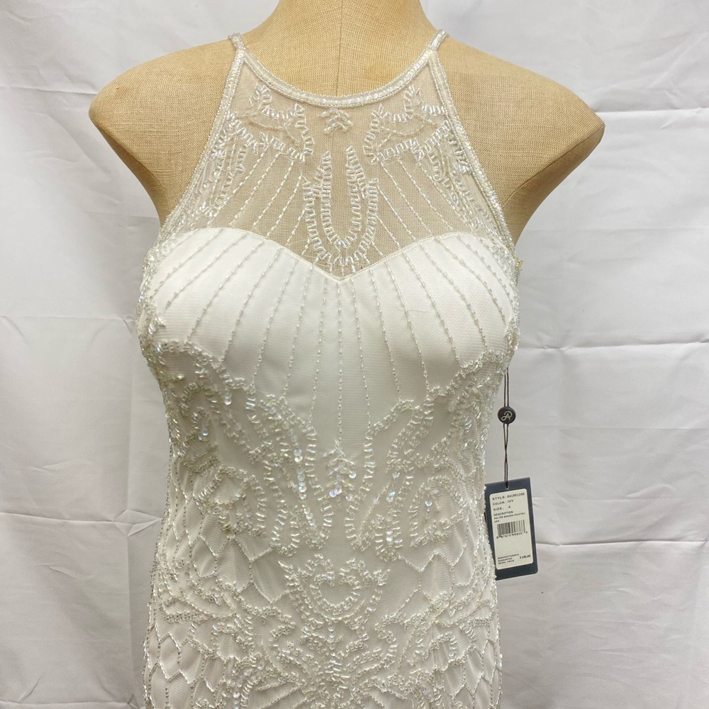 Adrianna Papell halter Beaded cocktail dress - Picture 4 of 10